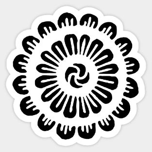 Black Flower Mandala Design Sticker